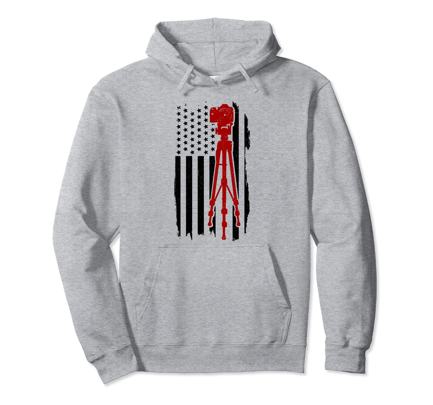 Patriotic Photographer Us Flag Camera Hoodie - Aesthetic Graphic Men Women - T-Shirt, Sweatshirt, Hoodie
