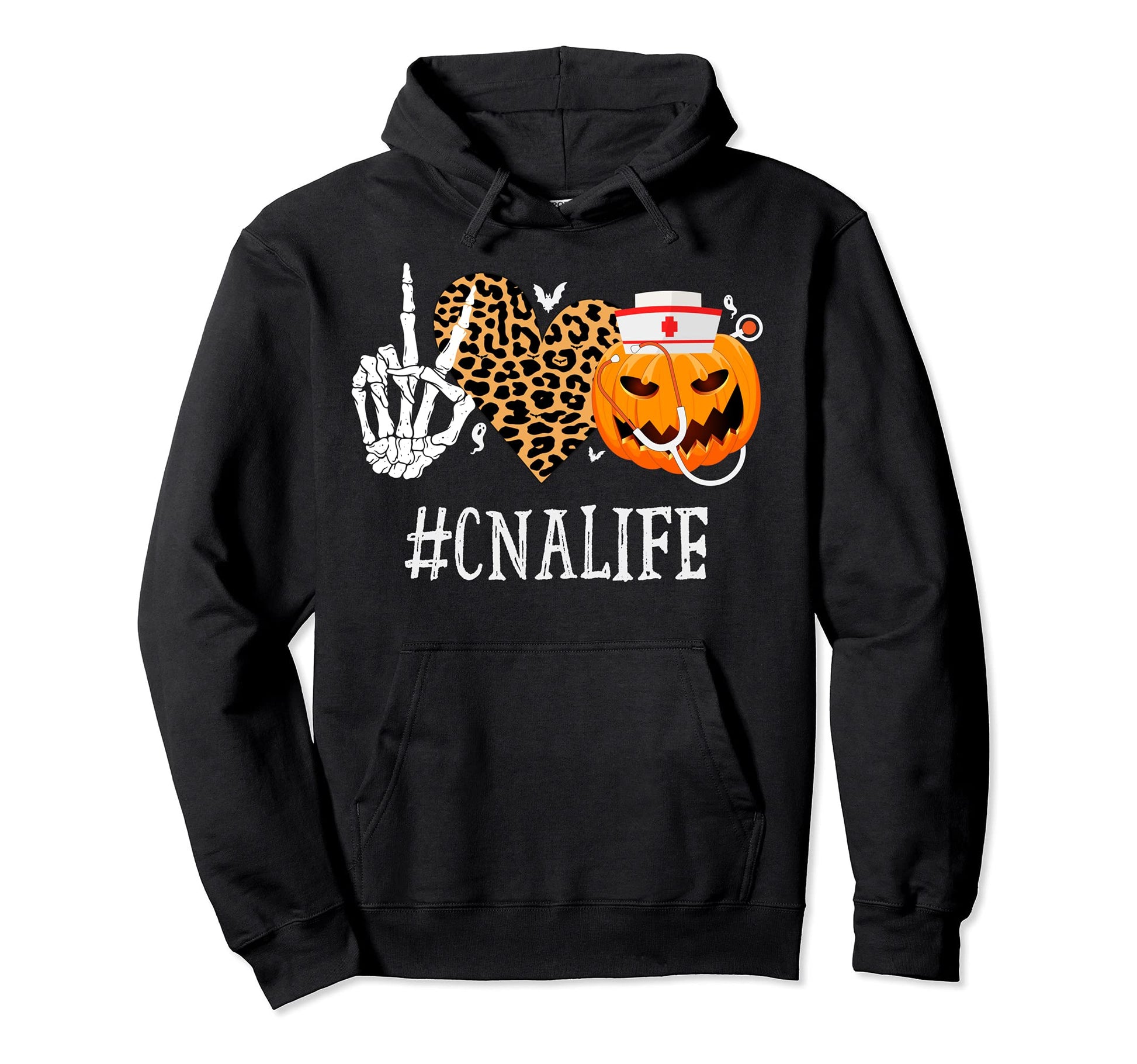 Cna Certified Nursing Assistant Peace Hoodie - Graphic Print Men Women - T-Shirt, Sweatshirt, Hoodie