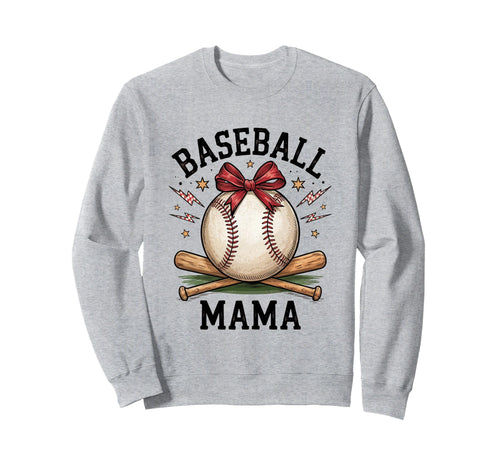Baseball Mama Game Day Sports Mom Sweatshirt - Minimalist Print for Adults - T-Shirt, Sweatshirt, Hoodie