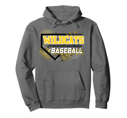 Wildcats Baseball Mom Sports Game Hoodie - Fun Novelty Design for Adults - T-Shirt, Sweatshirt, Hoodie