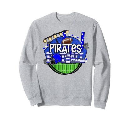 Pirates Blue School Spirit Game Day Sweatshirt - Novelty Apparel Men Women - T-Shirt, Sweatshirt, Hoodie