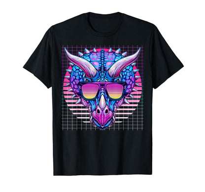 Triceratops Sunglasses Dinosaur T-Shirt - Minimalist Print for Adults - T-Shirt, Sweatshirt, Hoodie