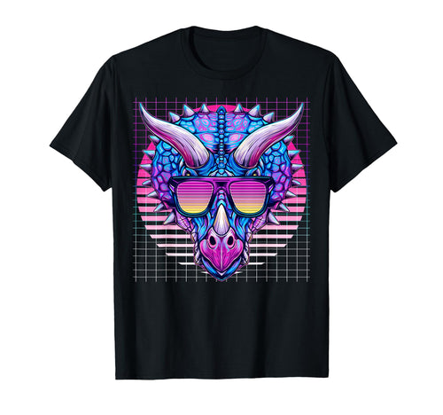 Triceratops Sunglasses Dinosaur T-Shirt - Minimalist Print for Adults - T-Shirt, Sweatshirt, Hoodie