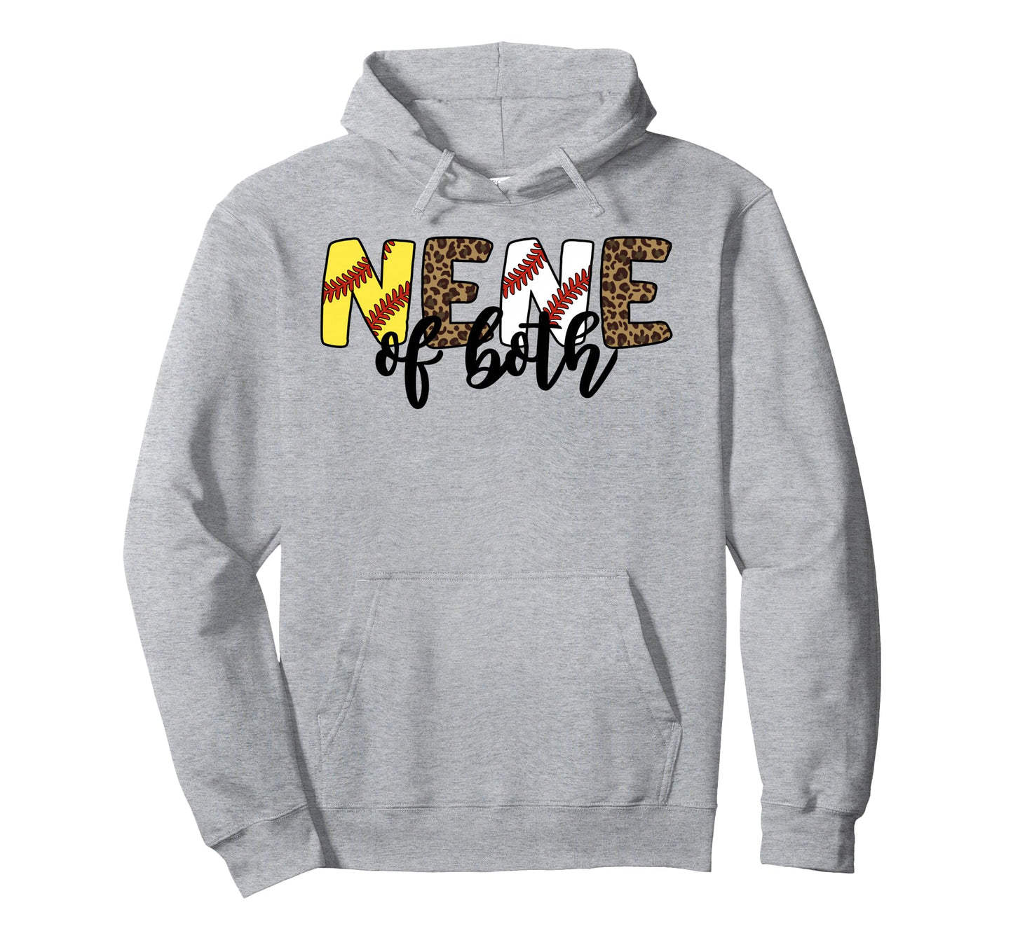 Leopard Nene Both Baseball Softball Hoodie - Minimalist Print for Adults - T-Shirt, Sweatshirt, Hoodie