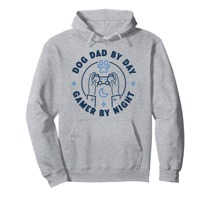 Fathers Day Dog Dad Day Gamer Night Hoodie - Streetwear Style for Adults - T-Shirt, Sweatshirt, Hoodie
