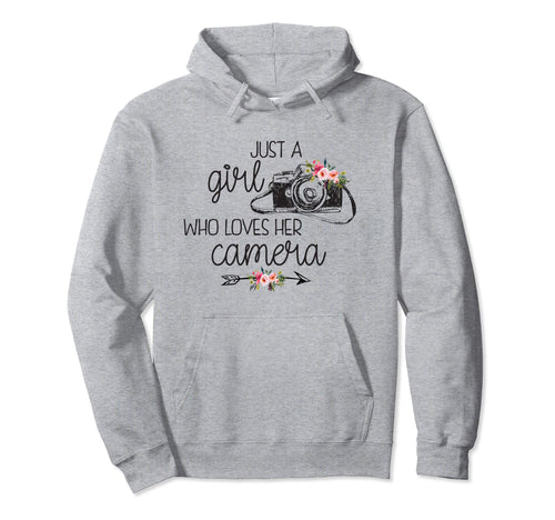 Just Who Loves Her Camera Photographer Gift Hoodie - Graphic Print Unisex - T-Shirt, Sweatshirt, Hoodie