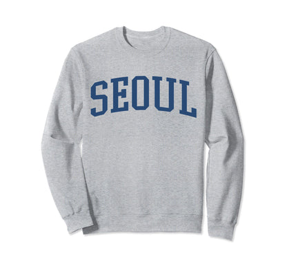 Varsity Grey Seoul Sweatshirt - Casual Everyday Wear Unisex - T-Shirt, Sweatshirt, Hoodie