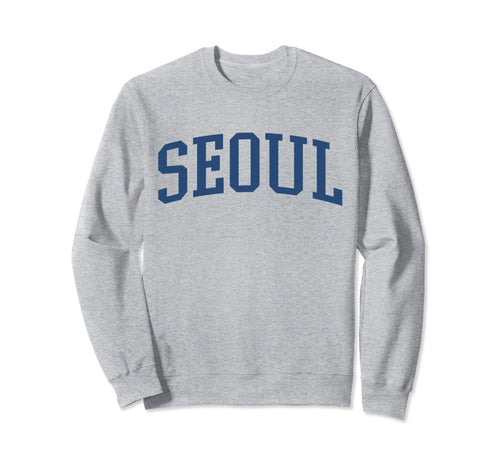 Varsity Grey Seoul Sweatshirt - Casual Everyday Wear Unisex - T-Shirt, Sweatshirt, Hoodie