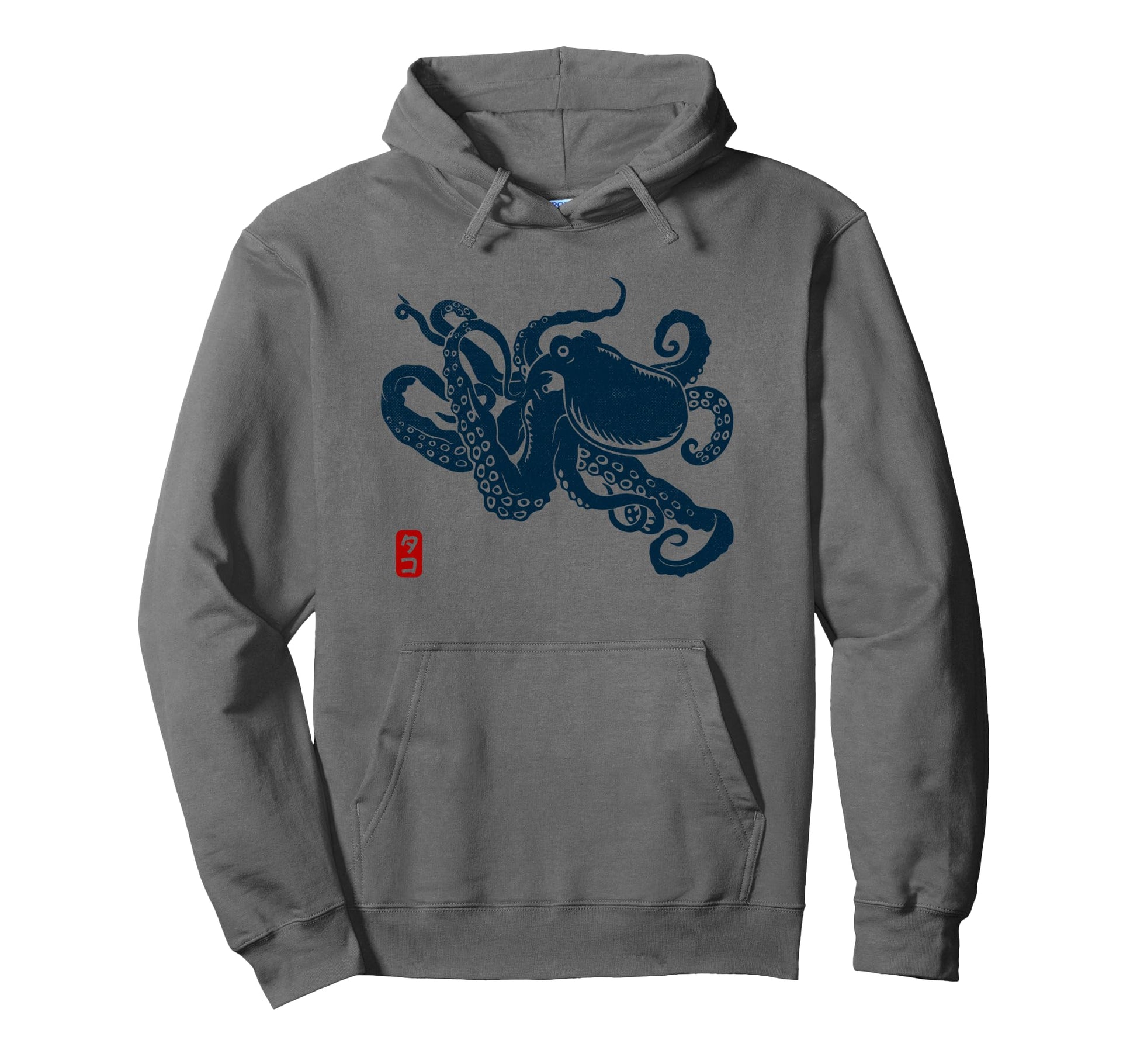 Japanese Aesthetic Asian Kraken Octopus Hoodie - Trendy Graphic for Adults - T-Shirt, Sweatshirt, Hoodie