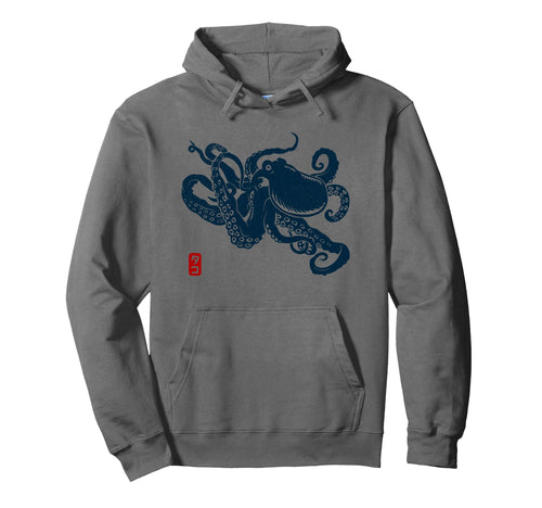 Japanese Aesthetic Asian Kraken Octopus Hoodie - Trendy Graphic for Adults - T-Shirt, Sweatshirt, Hoodie