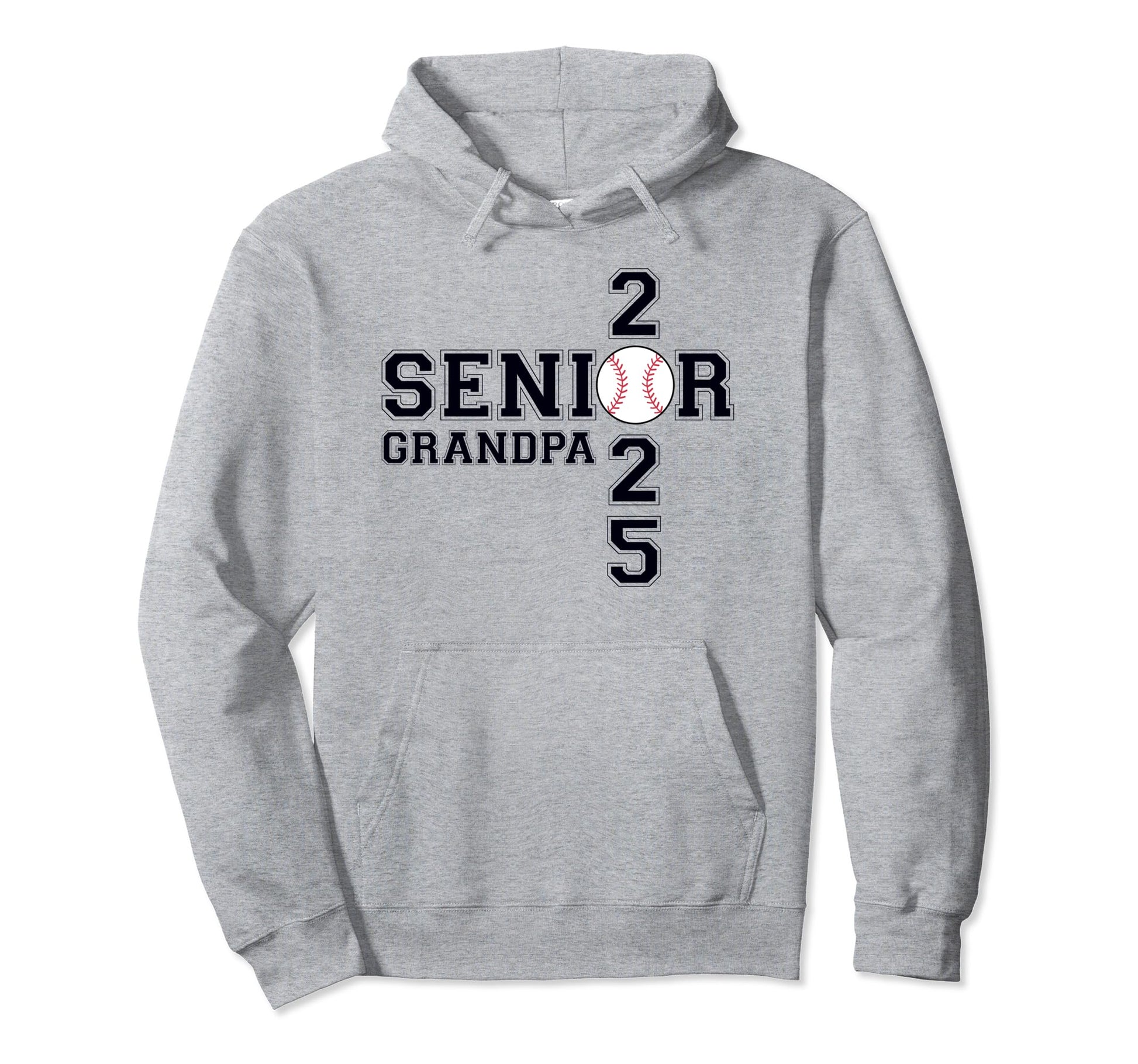 Class 2025 Baseball Grandpa Senior Hoodie - Fun Novelty Design for Adults - T-Shirt, Sweatshirt, Hoodie