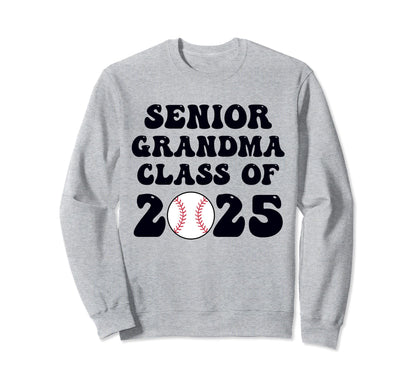 Class 2025 Baseball Grandma Senior Sweatshirt - Minimalist Print Men Women - T-Shirt, Sweatshirt, Hoodie