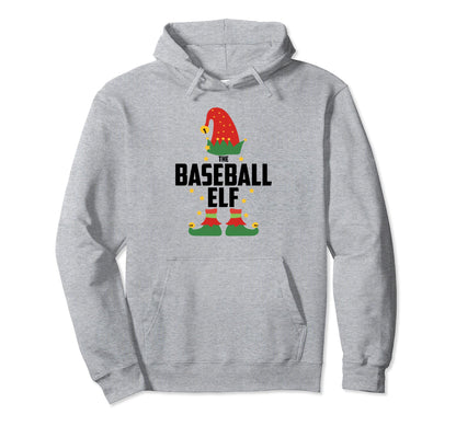 Baseball Elf Family Matching Pajamas Party Hoodie - Minimalist Print Unisex - T-Shirt, Sweatshirt, Hoodie