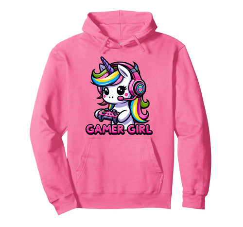Gamer Unicorn Video Games Gaming Teen Hoodie - Casual Everyday Wear Unisex - T-Shirt, Sweatshirt, Hoodie