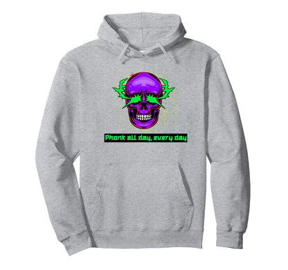Phonk Vaporwave Skull Aesthetic Hoodie - Minimalist Print Men Women - T-Shirt, Sweatshirt, Hoodie