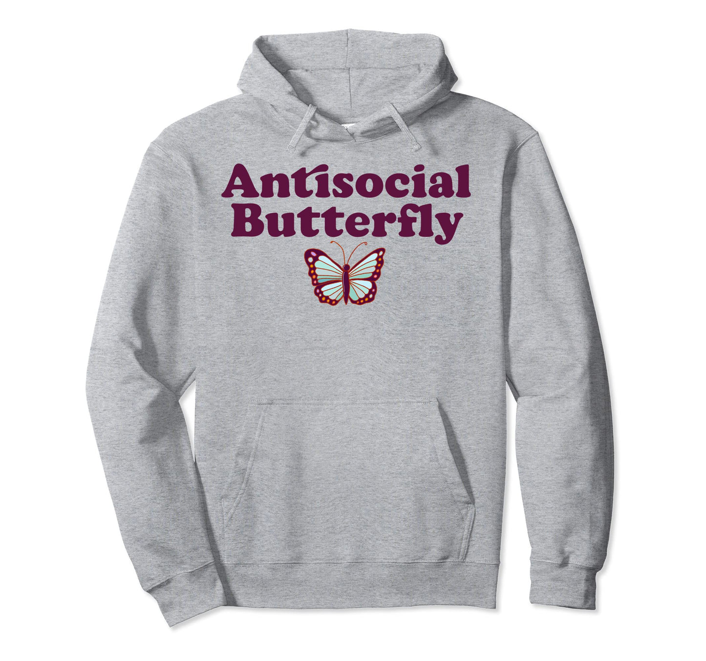 Antisocial Butterfly Introvert Hoodie - Casual Everyday Wear Unisex - T-Shirt, Sweatshirt, Hoodie