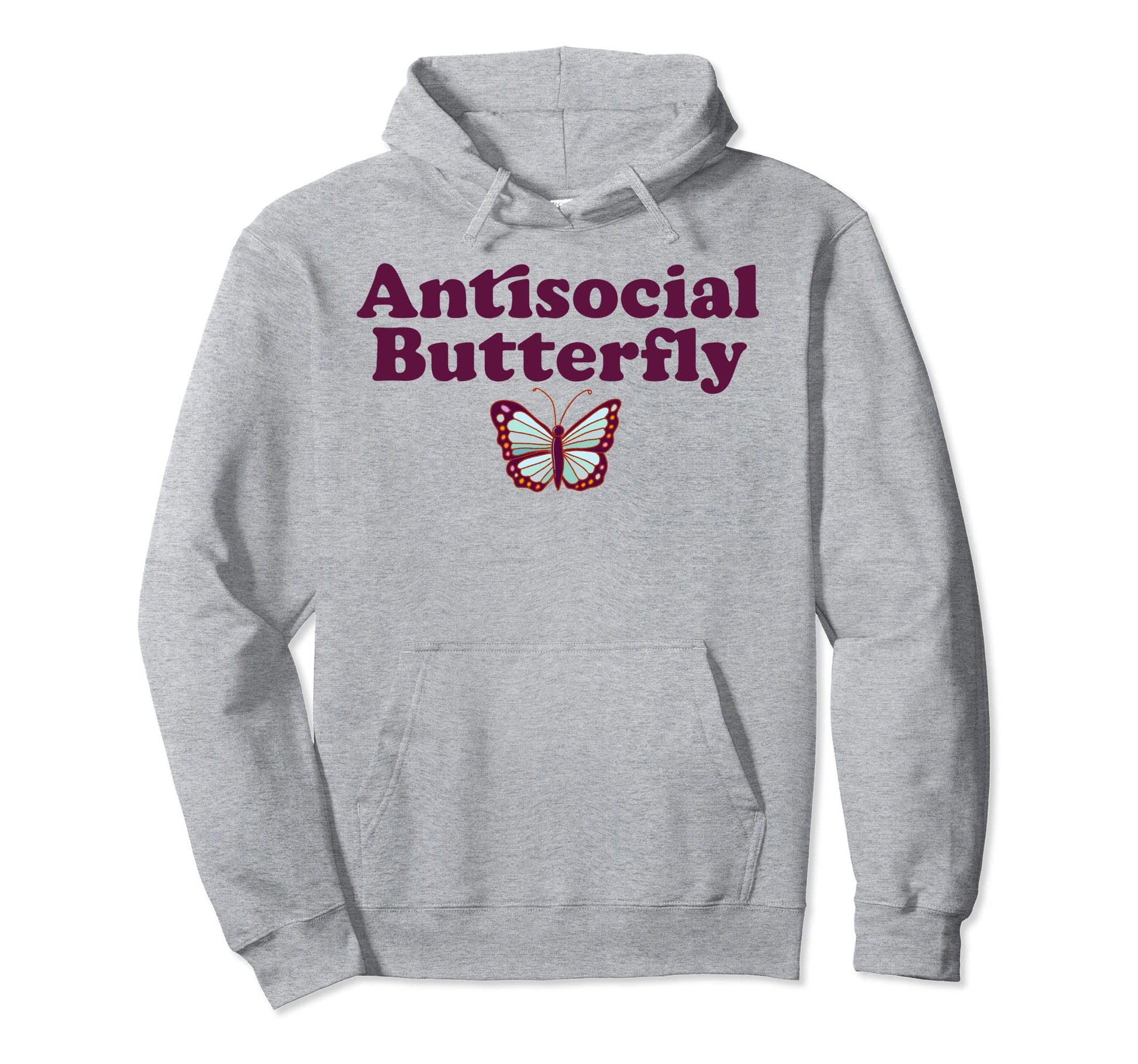 Antisocial Butterfly Introvert Hoodie - Casual Everyday Wear Unisex - T-Shirt, Sweatshirt, Hoodie