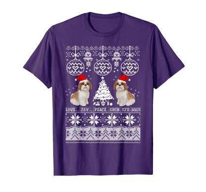 Shih Tzu Love Joy Peace Dogs T-Shirt - Graphic Print for Adults - T-Shirt, Sweatshirt, Hoodie
