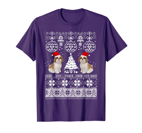 Shih Tzu Love Joy Peace Dogs T-Shirt - Graphic Print for Adults - T-Shirt, Sweatshirt, Hoodie