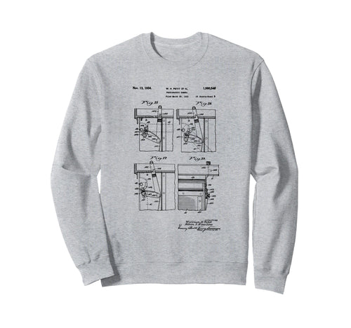 Camera Photographic Patent 1934 Drawing Sweatshirt - Trendy Graphic Unisex - T-Shirt, Sweatshirt, Hoodie