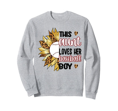 This Aunt Loves Her Baseball Proud Sweatshirt - Novelty Apparel Men Women - T-Shirt, Sweatshirt, Hoodie