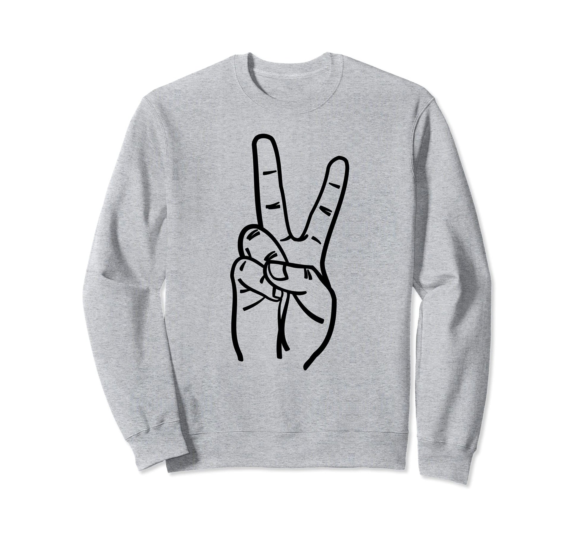 Hand Sign Peace I Come Peace Sweatshirt - Minimalist Print Men Women - T-Shirt, Sweatshirt, Hoodie