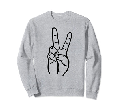 Hand Sign Peace I Come Peace Sweatshirt - Minimalist Print Men Women - T-Shirt, Sweatshirt, Hoodie
