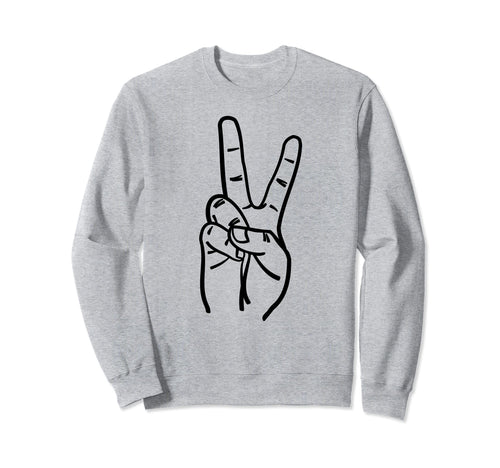 Hand Sign Peace I Come Peace Sweatshirt - Minimalist Print Men Women - T-Shirt, Sweatshirt, Hoodie