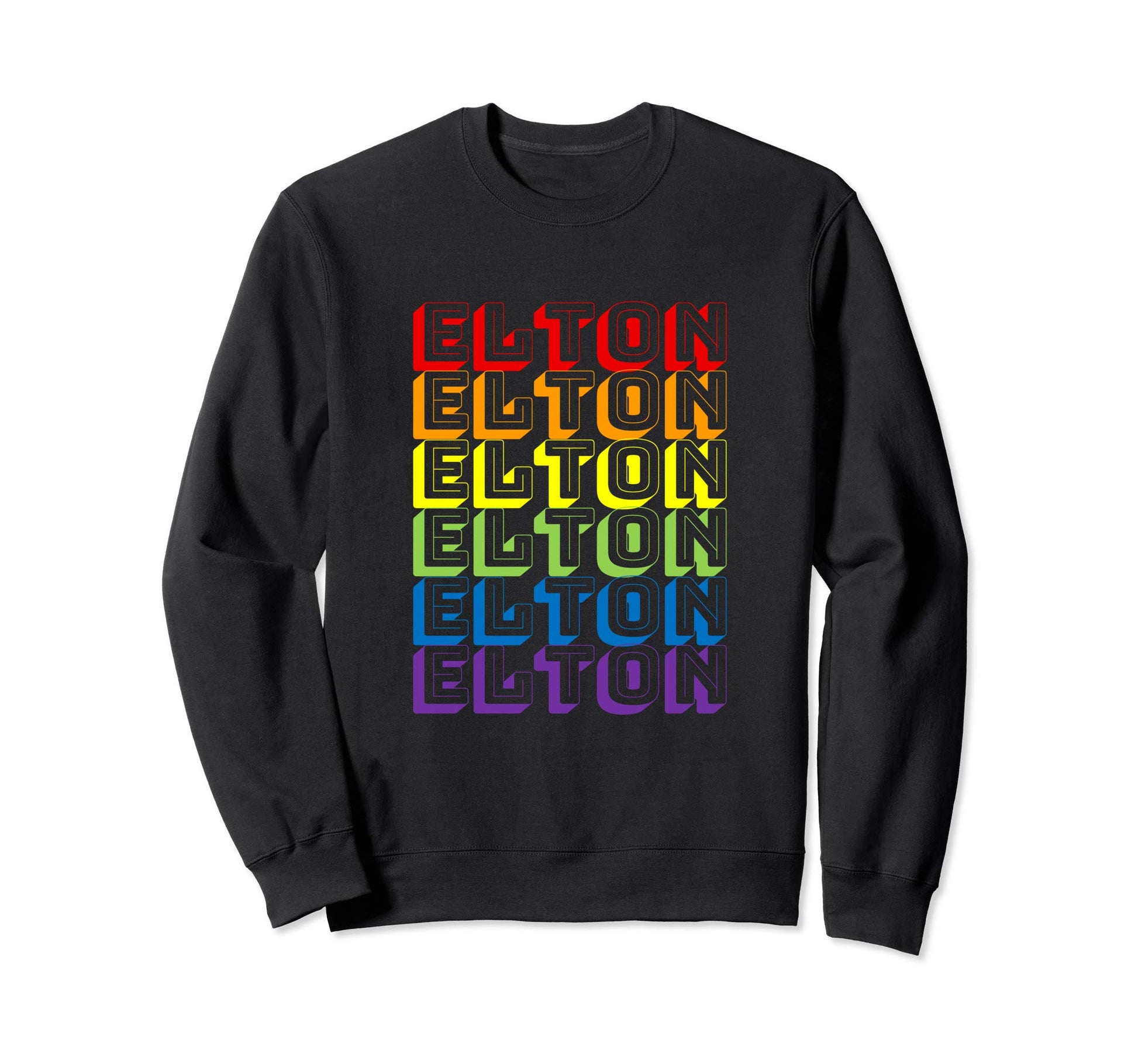 Elton Rainbow Sweatshirt - Fun Novelty Design Unisex - T-Shirt, Sweatshirt, Hoodie