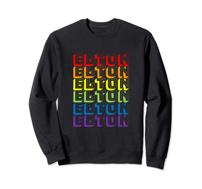 Elton Rainbow Sweatshirt - Fun Novelty Design Unisex - T-Shirt, Sweatshirt, Hoodie