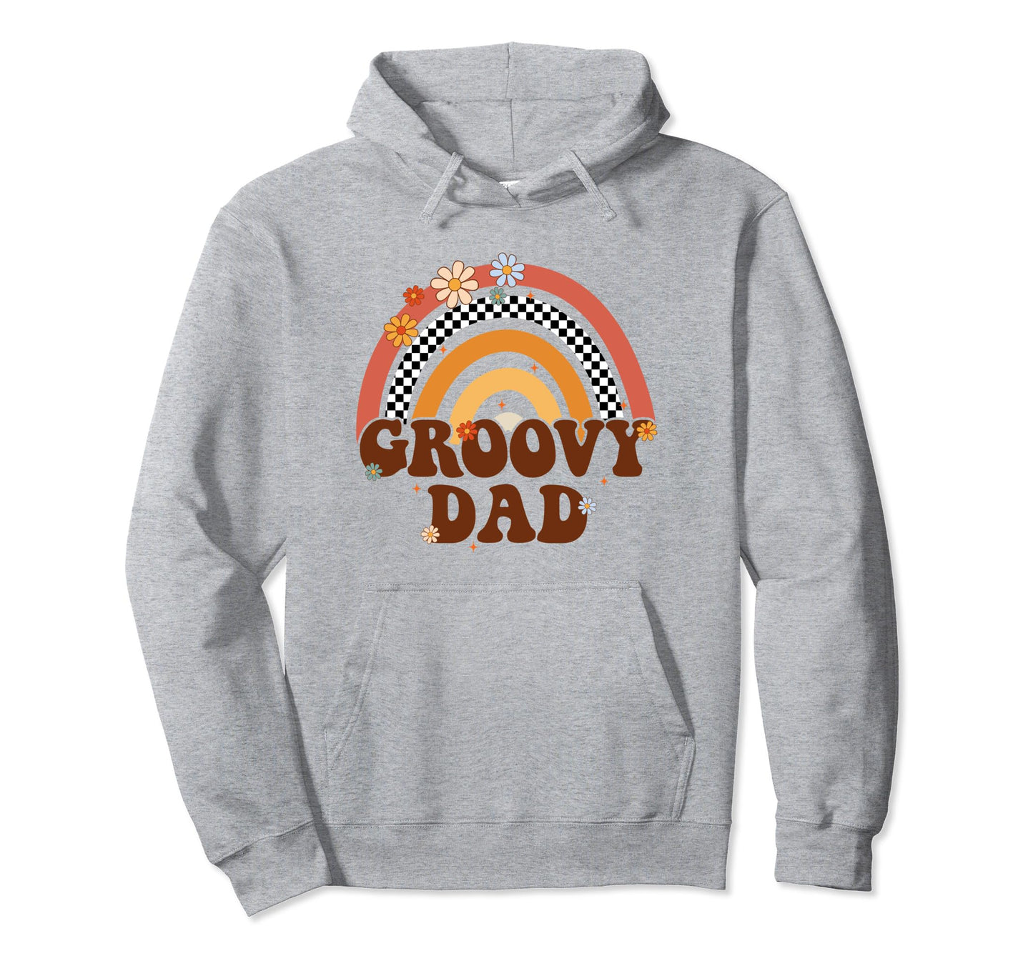 Groovy Dad Matching Family Rainbow 1St Hoodie - Trendy Graphic Men Women - T-Shirt, Sweatshirt, Hoodie