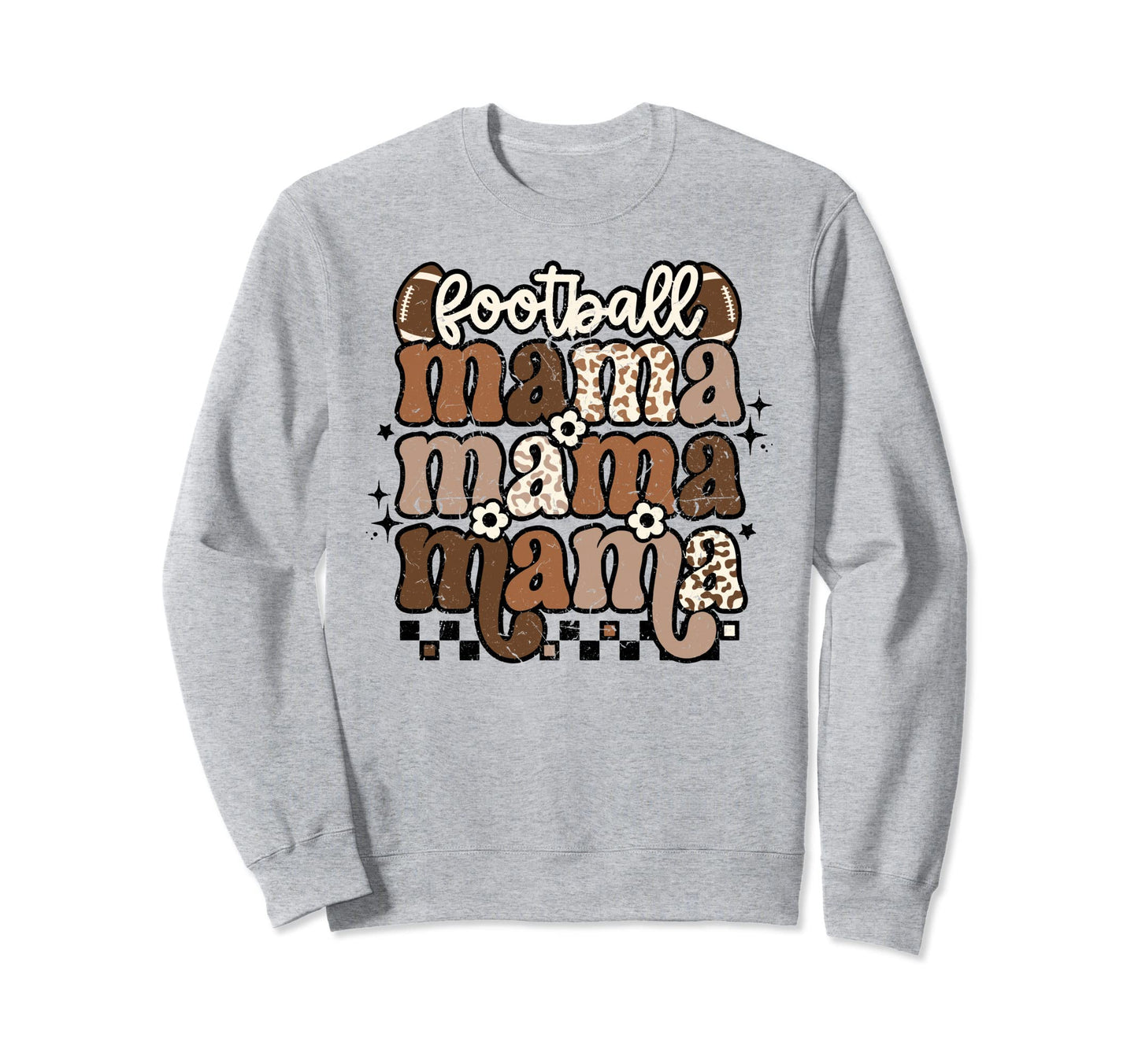 American Football Mama Mom Groovy Sweatshirt - Streetwear Style Men Women - T-Shirt, Sweatshirt, Hoodie