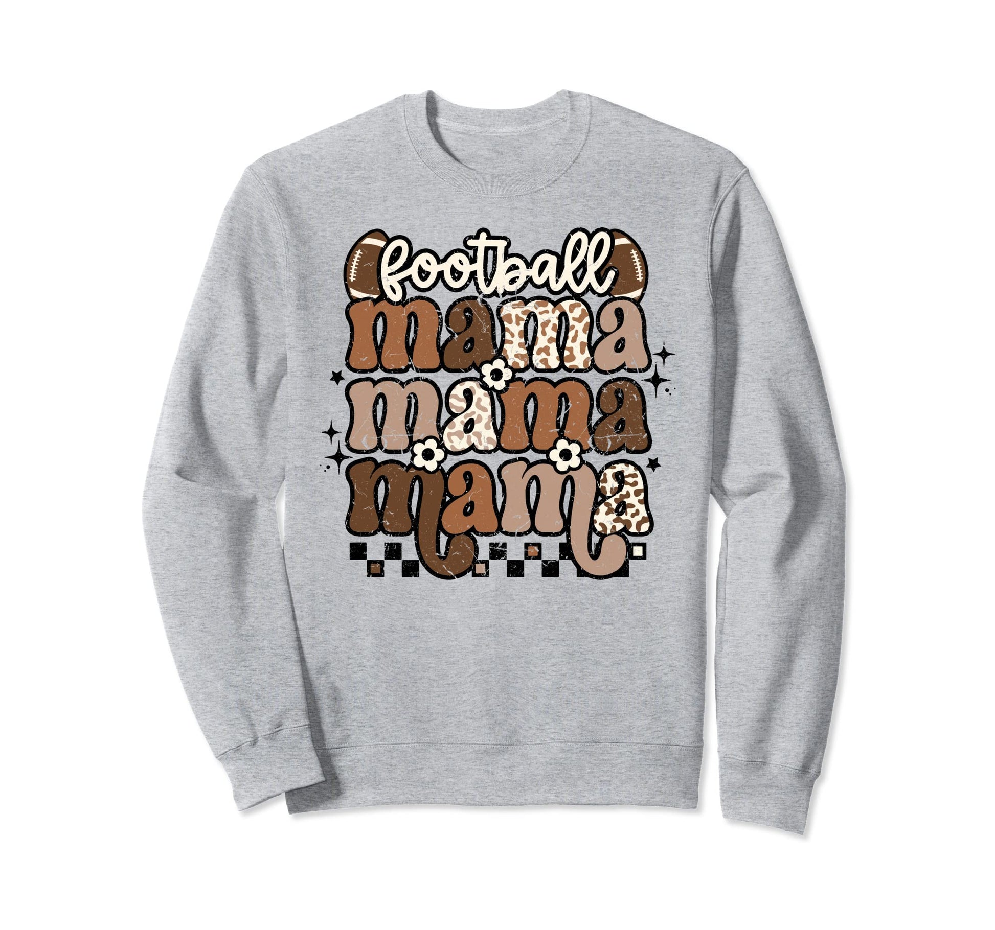 American Football Mama Mom Groovy Sweatshirt - Streetwear Style Men Women - T-Shirt, Sweatshirt, Hoodie