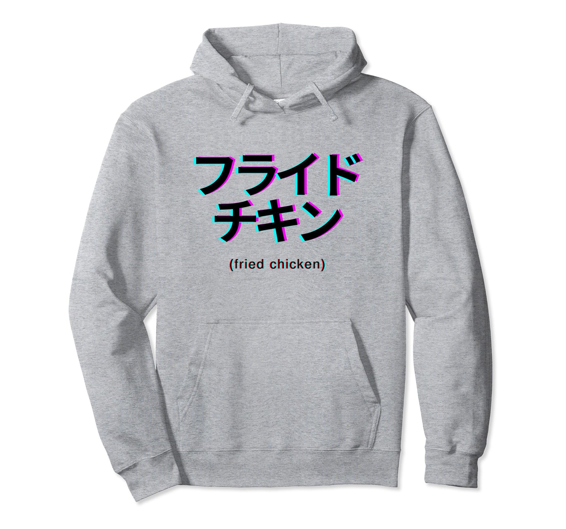 Fried Chicken Lover Japanese Text Hoodie - Fun Novelty Design Men Women - T-Shirt, Sweatshirt, Hoodie
