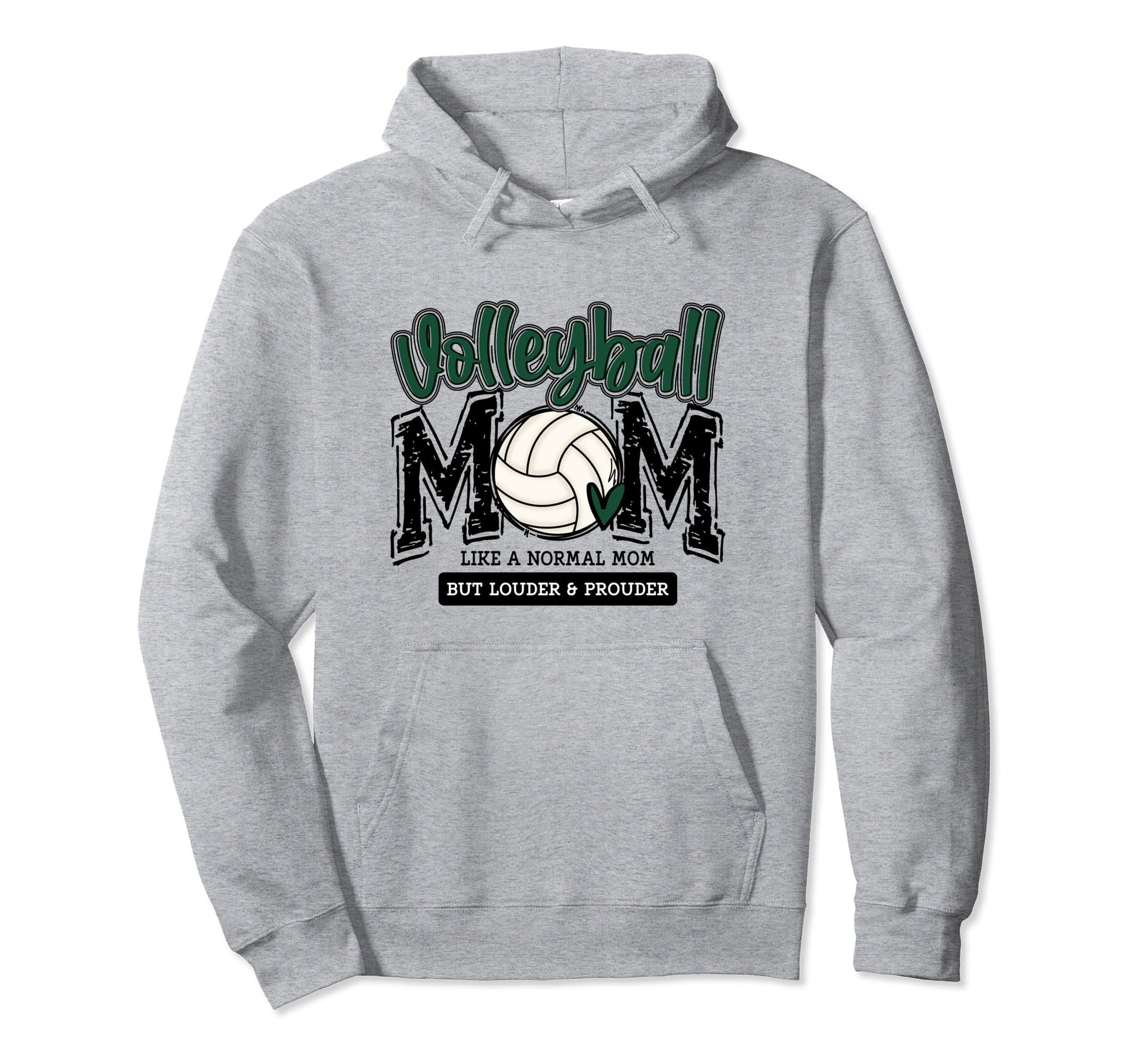 Volleyball Mom Green Game Day Mama Hoodie - Minimalist Print Men Women - T-Shirt, Sweatshirt, Hoodie