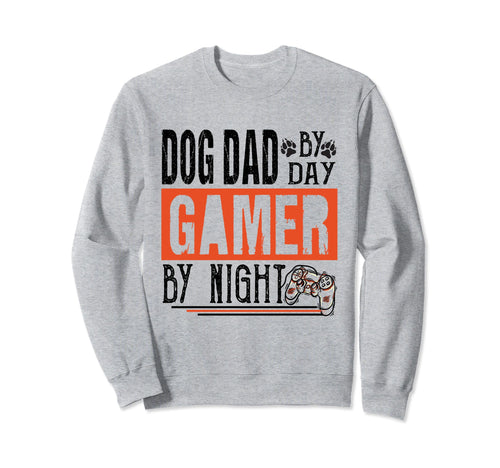 Mens Dog Dad Day Gamer Night Sweatshirt - Aesthetic Graphic for Adults - T-Shirt, Sweatshirt, Hoodie