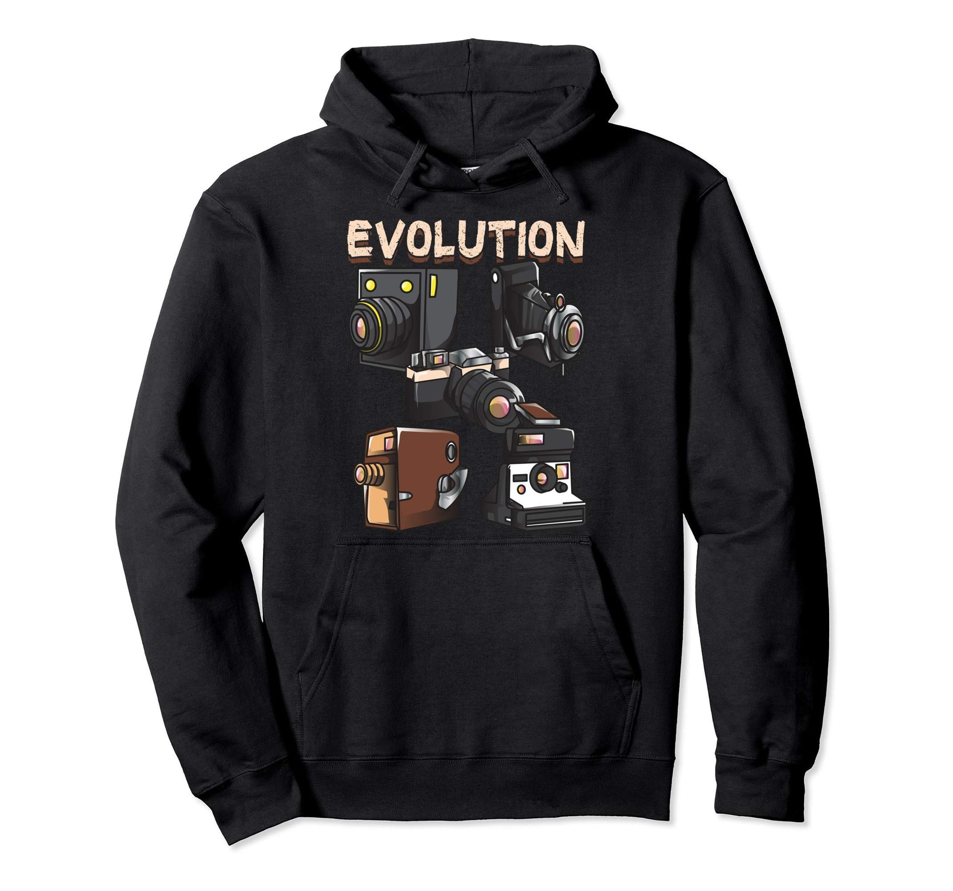Evolution Camera Photography Hoodie - Casual Everyday Wear Unisex - T-Shirt, Sweatshirt, Hoodie