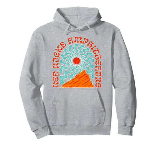 Red Rocks Amphitheater Colorado Hippie Hoodie - Custom Art Print Unisex - T-Shirt, Sweatshirt, Hoodie