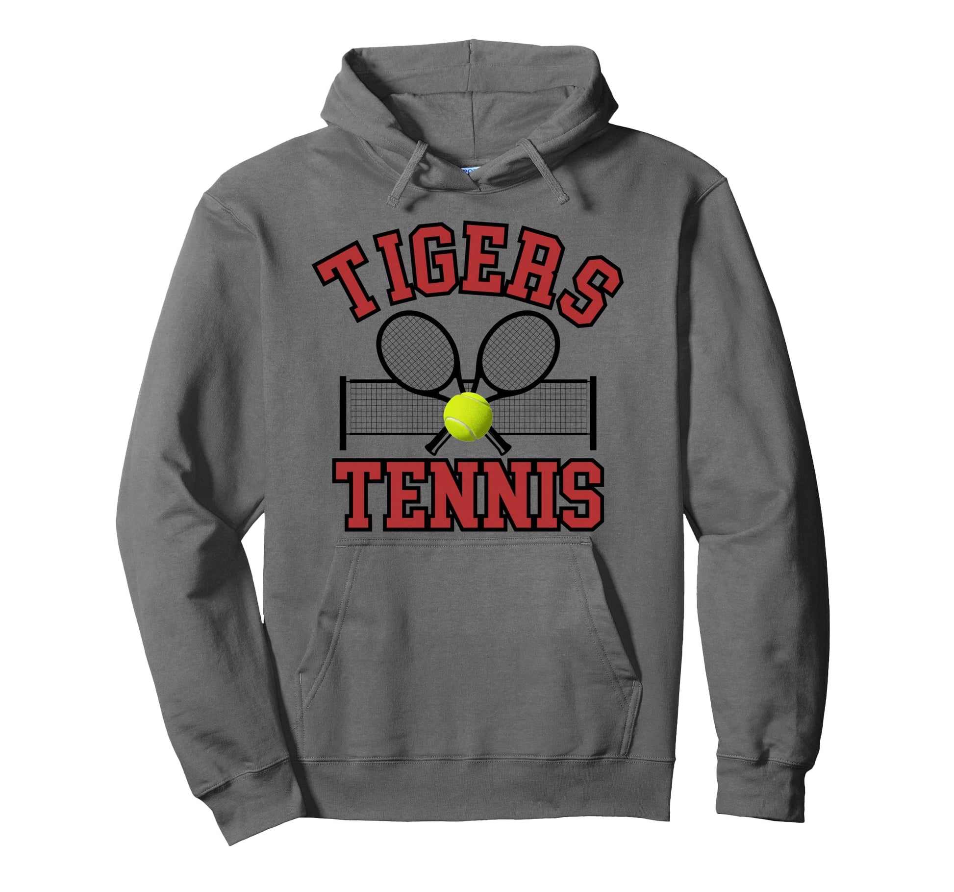 Tigers Tennis Mom Game Day Sports Hoodie - Fun Novelty Design Men Women - T-Shirt, Sweatshirt, Hoodie