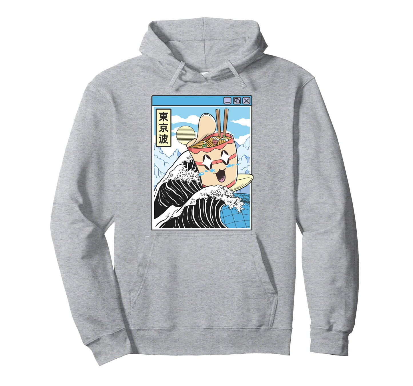 Instant Ramen Noodles Surfing Hoodie - Streetwear Style for Adults - T-Shirt, Sweatshirt, Hoodie