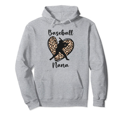 Baseball Nana Grandma Baseball Sport Hoodie - Fun Novelty Design Men Women - T-Shirt, Sweatshirt, Hoodie