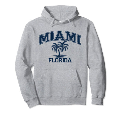 Miami Beach Florida Palms Palm Trees Hoodie - Custom Art Print for Adults - T-Shirt, Sweatshirt, Hoodie