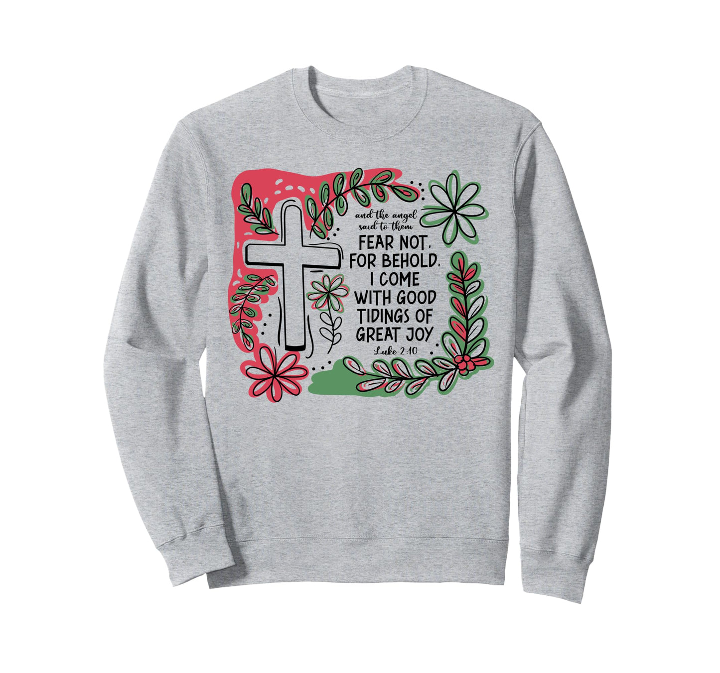 Christian Faith Cross Boho Sweatshirt - Casual Everyday Wear Men Women - T-Shirt, Sweatshirt, Hoodie