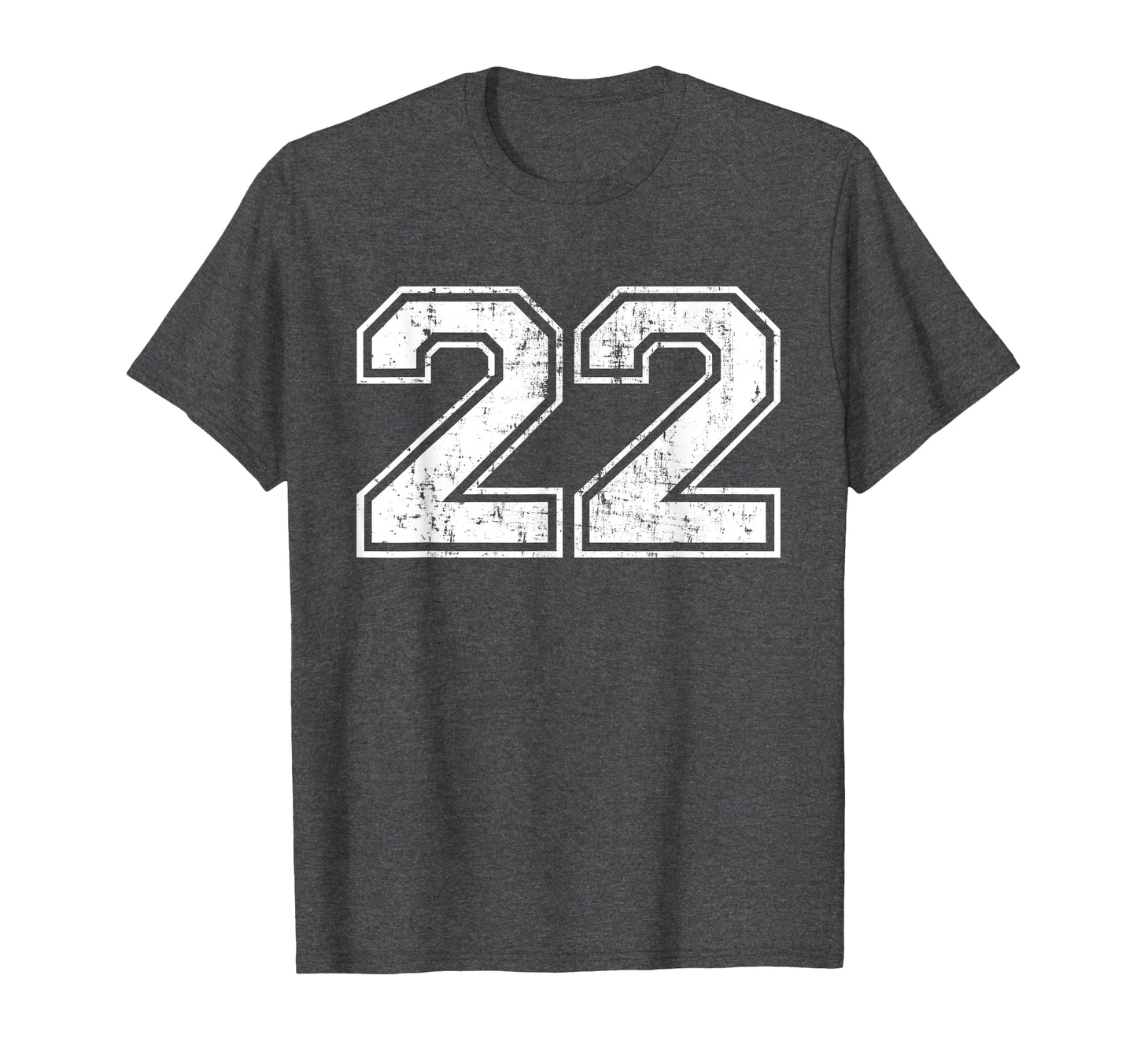 Number 22 Varsity Distressed T-Shirt - Casual Everyday Wear Men Women - T-Shirt, Sweatshirt, Hoodie