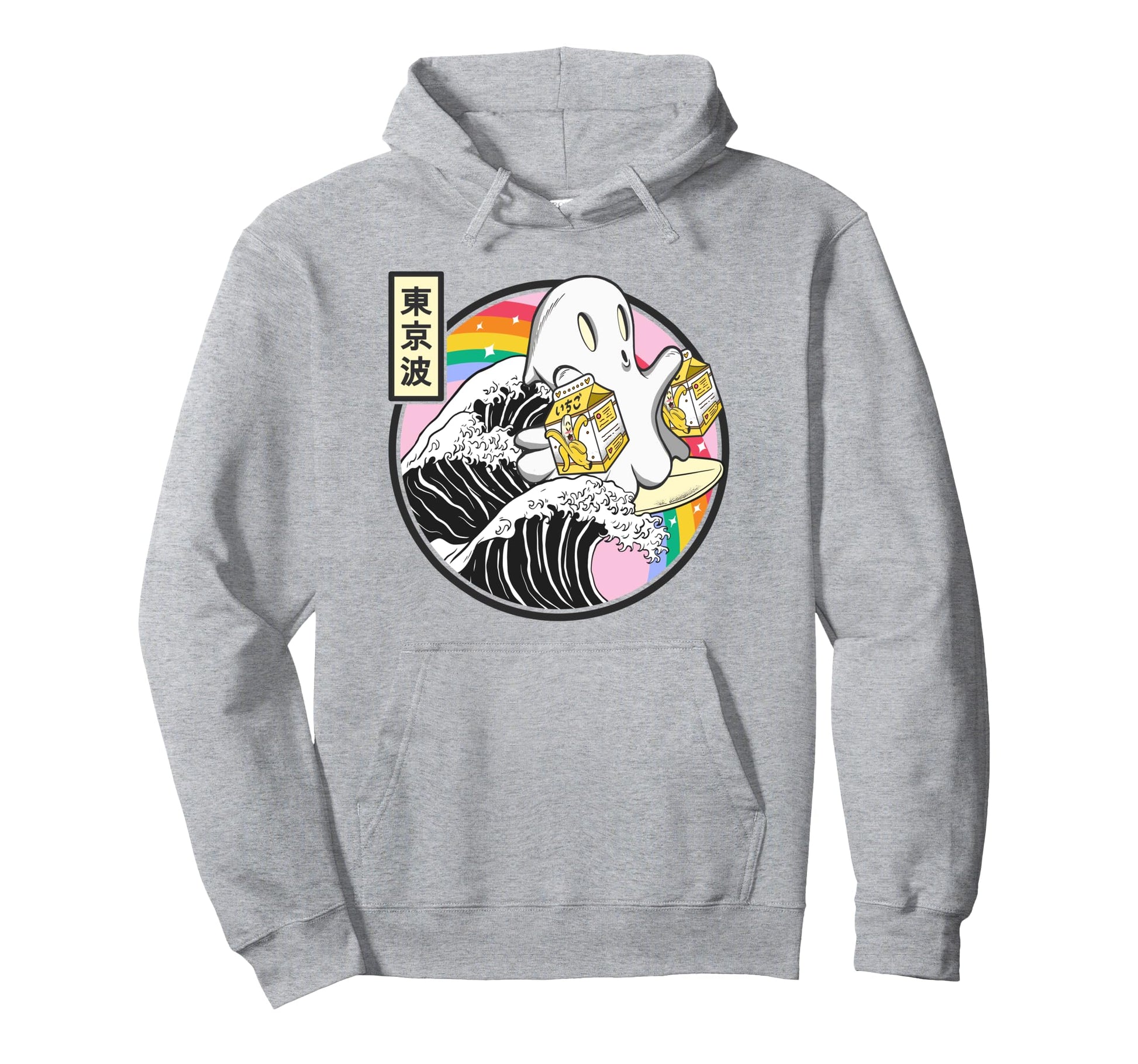 Surfing Ghost Banana Milk Cartons Japan Hoodie - Streetwear Style Unisex - T-Shirt, Sweatshirt, Hoodie