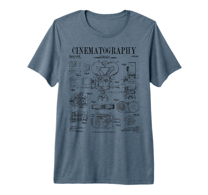 Cinematography Movie Film Camera Patent T-Shirt - Unique Graphic Unisex - T-Shirt, Sweatshirt, Hoodie