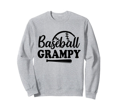 Baseball Grampy Baseball Player Sweatshirt - Casual Everyday Wear Unisex - T-Shirt, Sweatshirt, Hoodie