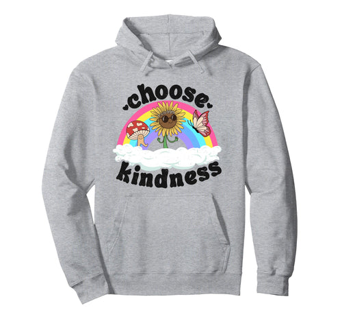 Positive Sunflower Rainbow Peace Hoodie - Aesthetic Graphic Men Women - T-Shirt, Sweatshirt, Hoodie