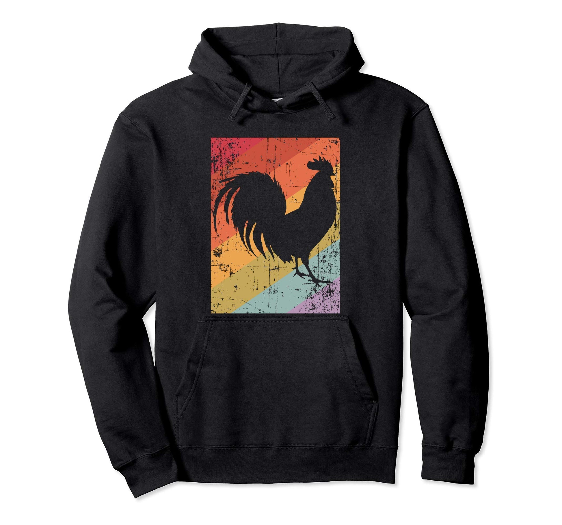 Cock Sunset Rainbow Hoodie - Trendy Graphic Unisex - T-Shirt, Sweatshirt, Hoodie