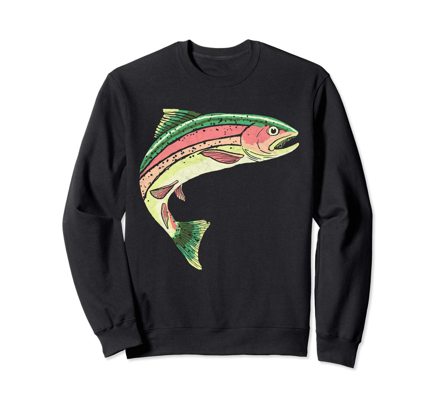 Rainbow Trout Fishing Fish Sweatshirt - Trendy Graphic Men Women - T-Shirt, Sweatshirt, Hoodie
